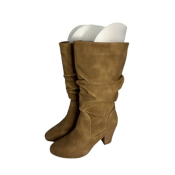 XOXO Strasburg Slouch Western Boots Womens 8M Brown Tan NIB - Picture 2 of 8